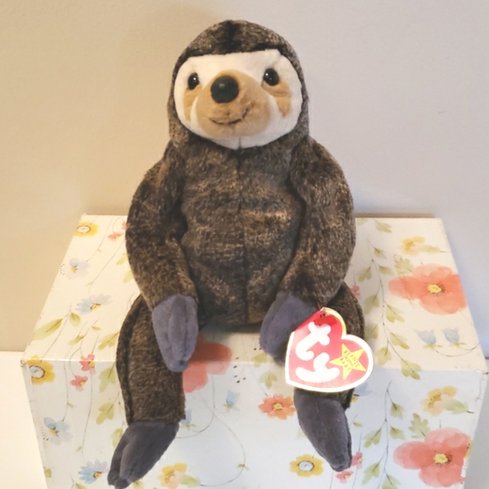 Ty Beanie Baby Slowpoke SlothTag error Retired